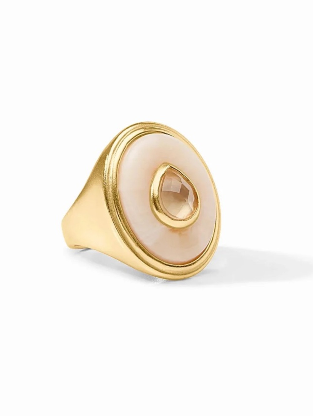 JULIE VOS Carnaby Statement Ring-Ivory Size 7